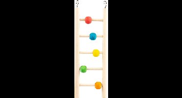 Duvoplus - Hangspeelgoed - Vogels - Kleurrijk Houten Ladder & Kralen 23x7x1,5cm Meerkleurig - 1st