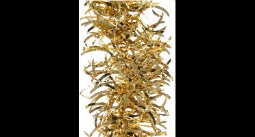 Kerstslingers - 3x - goud - folie - 10 x 270 cm - kerstboom versieringen/decoratie