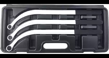 Spanrolsleutels XXL-Spanrolsleutel-45° Gebogen-Extra lange uitvoering, 460mm met 12-kant profiel-Sleutelmaten 13 - 15 - 16 - 17 - 19mm - blokkeersleutel - vasthoudsleutel -Tandriem sleutel - Timing sleutel