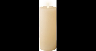 Lumineo LED kaars/stompkaars - creme wit - D7 x H19 cm - met timer - voor binnen