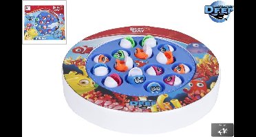 Visspel behendigheidsspel met 15 vissen en geluid voor kinderen.