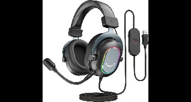 FIFINE - H6 RGB Over-Ear Active Noise Canceling Headset - Voor Gaming - Streaming - Podcast - Met microfoon - geschikt voor PS5/PS4 - PC