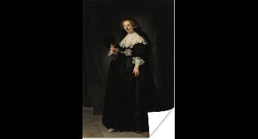 Poster Huwelijksportret van Oopjen Coppit - Rembrandt van Rijn - 20x30 cm