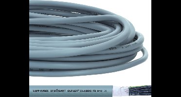 10 meter Lapp 0026101 ÖLFLEX CLASSIC FD 810 stuurstroomkabel 3x0,5 mm² grijs met groen-gele aardgeleider I zeer flexibele kabel voor sleepkettingen I PVC kabel voor sleepketting 3G0,5 I stuurkabel 3-draads