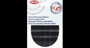 Opry Kniestukken opstrijkbaar geruit GRIJS MIX 12x9,5cm - 81FB.8. 1 PAKJES a 2 STUKS.