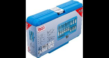 BGS Dopsleutelbitset 1/4 / 1/2 Torx met boring 18 delig