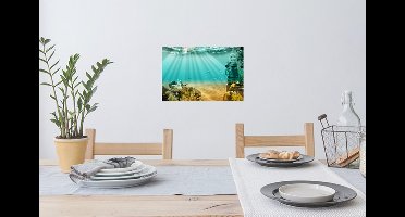 Muurstickers - Sticker Folie - Zee - Vissen - Water - 30x20 cm - Plakfolie - Muurstickers Kinderkamer - Zelfklevend Behang - Zelfklevend behangpapier - Stickerfolie