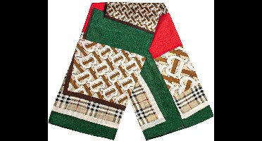 Sjaal met patroon - Bruin, nr. 24