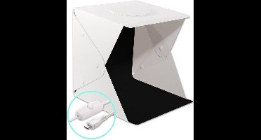 Draagbare fotostudio met USB-aangedreven LED-verlichting