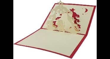 Handgemaakte pop-up kerstkaart - nr. 9