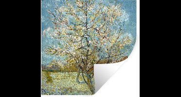 Muurstickers - Sticker Folie - Bloeiende perzikboom - Vincent van Gogh - 30x30 cm - Plakfolie - Muurstickers Kinderkamer - Zelfklevend Behang - Zelfklevend behangpapier - Stickerfolie