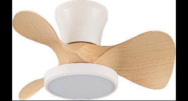 CristalRecord - Plafondventilator Moll Mini Ø 56 cm hout wit