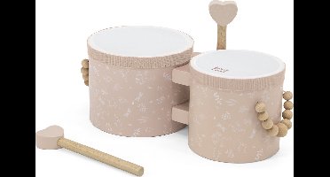 Label Label - Houten Bongo's - Roze - Muzikaal Speelgoed voor Kinderen - Inclusief Stokjes en Handvaten - Geschikt voor Kindjes vanaf 18 Maanden
