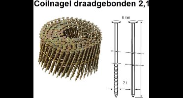 Dutack Fasteners Coilnagel 2,1x50mm ring draadgebonden verzinkt ring