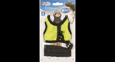 Duvoplus - Dierentuigje - Knaagdier - Wandelvestje Voor Kleine Knaagdieren S - 5x8x2cm Geel/groen - 1st