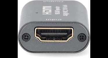 Nedis HDMI-Repeater - 40 m - 4K@60Hz - 18 Gbps - Metaal - Antraciet