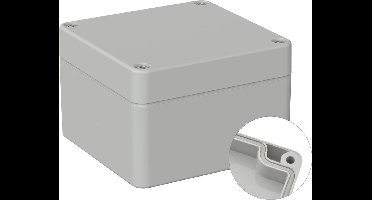 TRU COMPONENTS TC-9065508 Outdoorbehuizing 122 x 120 x 85 Polycarbonaat Grijs-wit (RAL 7035) 1 stuk(s)