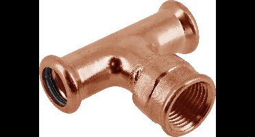 Bonfix Pressfitting roodkoper WATER T-koppeling - binnendraad 35x1x35 - press x lange binnendraad x press - (m-profiel)