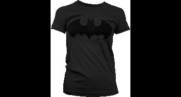 Batman Inked Logo Girly Tee Damen T-Shirt Black-L