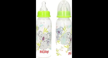 Nûby Baby Drinkfles - 2x stuks - groen - 240 ml - babies antikoliekspeen