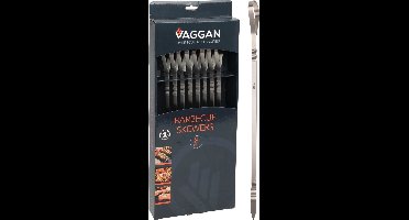 8x BBQ Vleespennen - Barbecue Spies - RVS - 41 cm