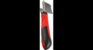 Flamingo - Hondenverzorging Klittenkam - Rood - 16.5 x 5 x 2.5 cm