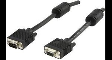 Valueline - VGA (D-Sub) naar VGA (D-Sub) female - 1.8 m - Zwart