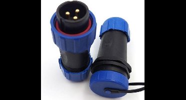 Male + Female - waterdichte kabelverbinder - 3 aderig - IP68