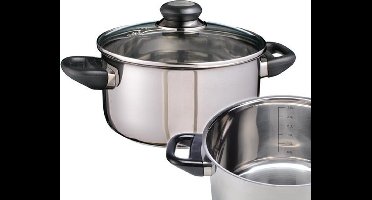 Haushalt 21304 - RVS kookpan 20cm met glazen deksel