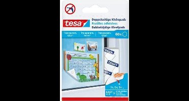 Tesa dubbelzijdige kleefpads voor glas en transparant - 60 stuks