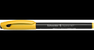 fineliner Schneider Topliner 967 0,4mm geel doos met 10 stuks
