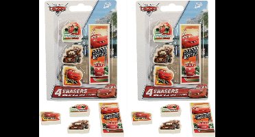 Disney Cars Gummen Set – 8 Stuks | Gum | Gummetjes | Potlood Uitgummen
