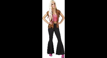 Smiffys - Flared Kostuum broek - S/M - Zwart