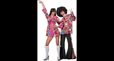 Disco popart jurk vrouw - Maatkeuze: Maat 44