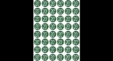 Agipa Kortinglabel -20%, groen, pak van 192 stuks, verwijderbaar