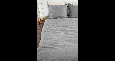 VT Wonen Double Cord Dekbedovertrek - Litsjumeaux - 240x200/220 cm - Grey