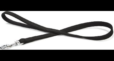 Beeztees leren looplijn Buffalo. Zwart. 100 cm x 22 mm.