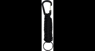 Paracord Sleutelhanger Zwart - Karabijn