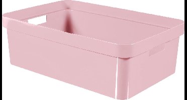 Curver Infinity Opbergbox - 30 liter - kunststof - roze set van 5