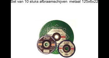 10 x Afbraam schijf metaal 125x6,0.22.