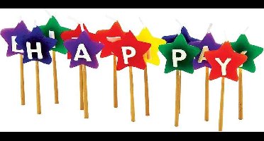Haza Original Prikkerkaarsjes Happy Birthday 2 Cm 13 Stuks