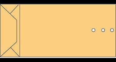 Envelop quantore monsterzak 100 x 245 x 40 mm - bruin - 250 stuks