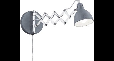 REALITY SCISSOR - Wandlamp - Betonkleurig - excl. 1x E14 3,5 W - OSRAM lichtbron - Licht apart schakelbaar - Flexibel - Wandmontage - FLEX - Connect