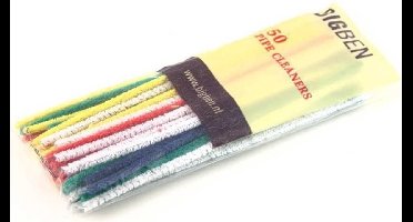 Big Ben gekleurde pijpragers 20 cm - 50 stuks