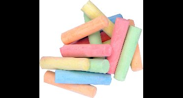 FREE & EASY Stoepkrijtjes - 15 stuks in verschillende kleuren - 11 cm