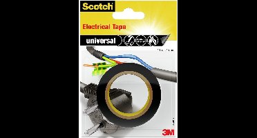 Plakband Scotch isolatie 15mmx10m zwart