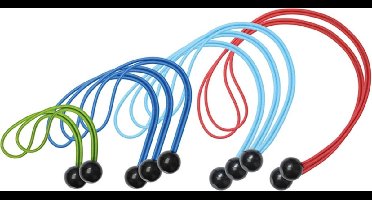 MasterLock 3258EURDAT - Snelbinders met bal - Elastische spanners - Ball Bungees - Set van 10 stuks