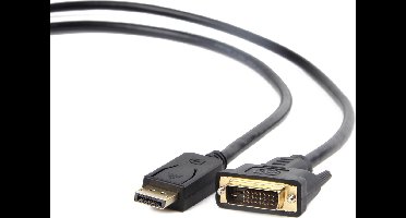Gembird CC-DPM-DVIM-1M video kabel adapter DisplayPort DVI Zwart