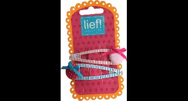 Knop met strikje haarspelden Roze - Lief Lifestyle