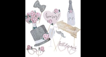 Ginger Ray - Photo Booth Props Vintage Bruiloft - 10 stuks